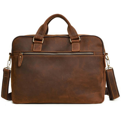 Vintage European Style Men's Leather Briefcase