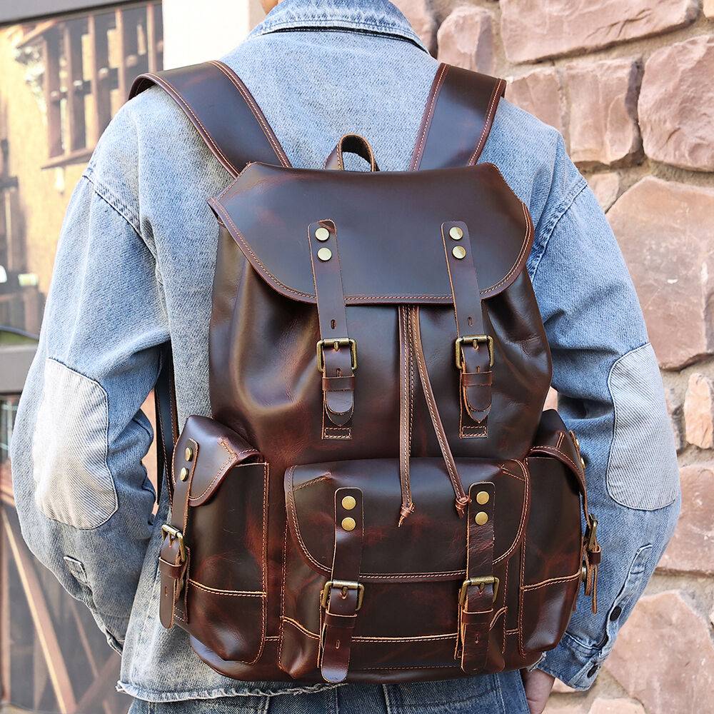 leather backpack for women