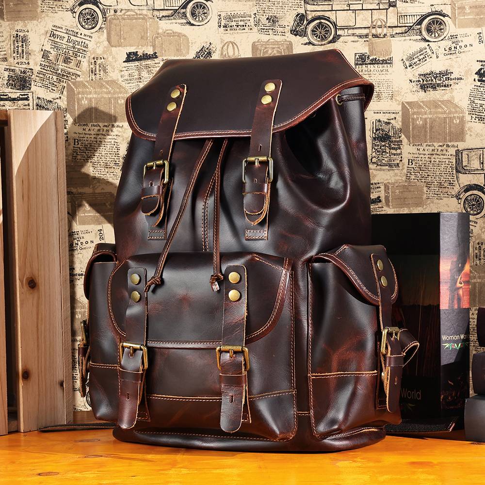 leather backpack for women