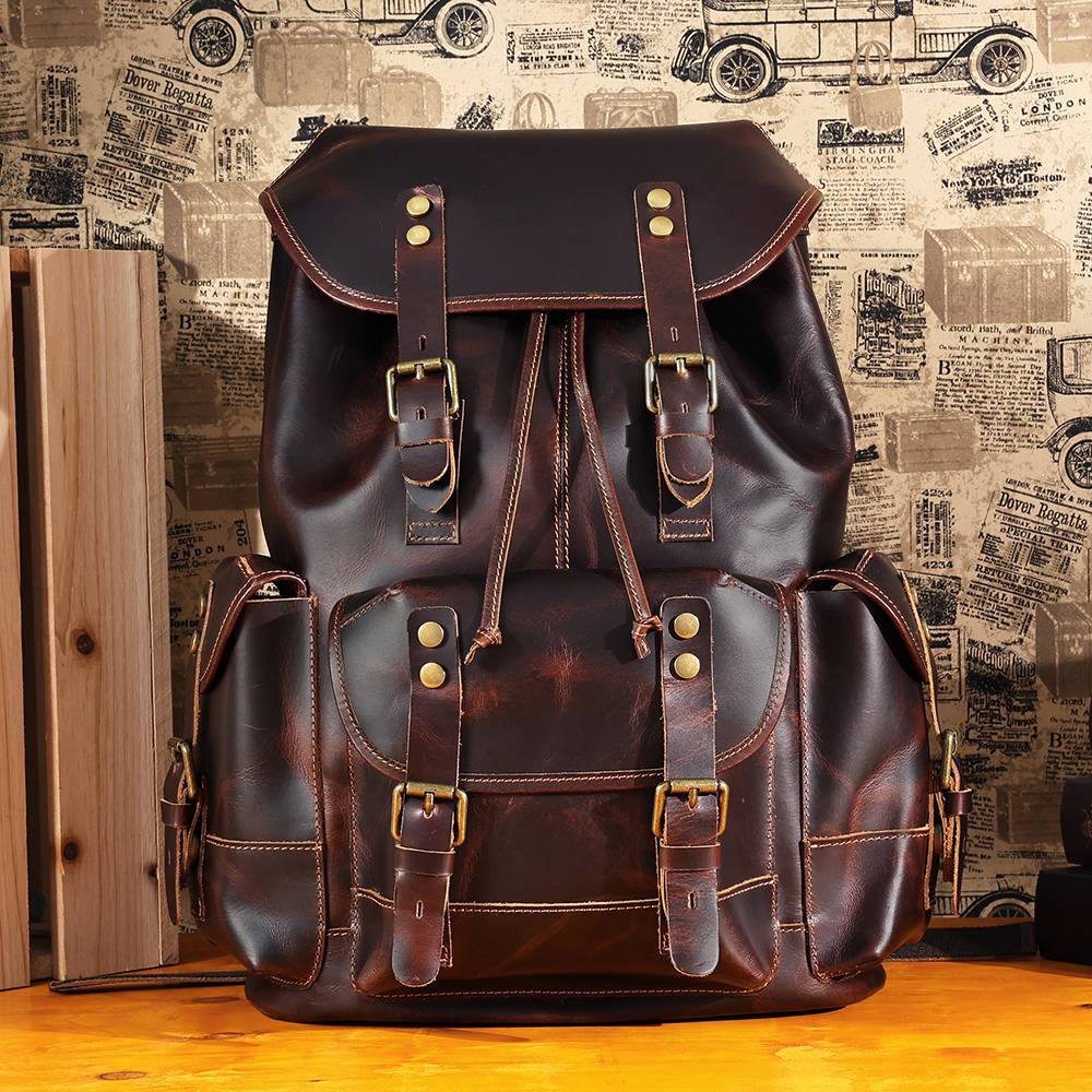 leather backpack for women