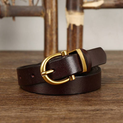 Fashion Women Skinny Leather Belts for Jeans Pants -0.7" Width