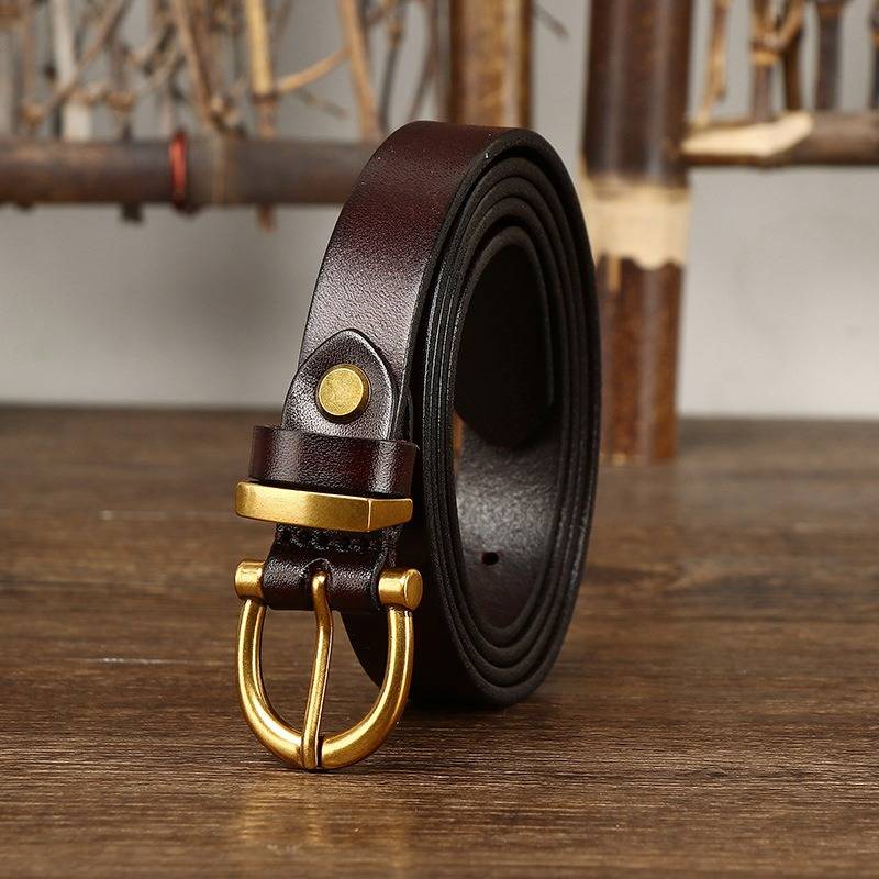 Fashion Women Skinny Leather Belts for Jeans Pants -0.7" Width