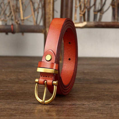 Fashion Women Skinny Leather Belts for Jeans Pants -0.7" Width