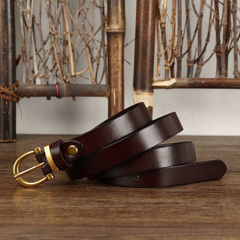 Fashion Women Skinny Leather Belts for Jeans Pants -0.7" Width