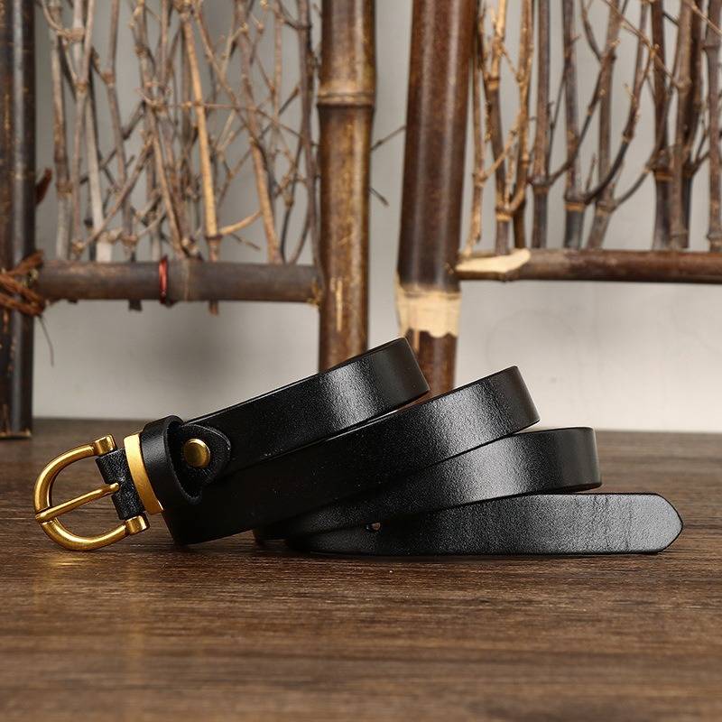 Fashion Women Skinny Leather Belts for Jeans Pants -0.7" Width