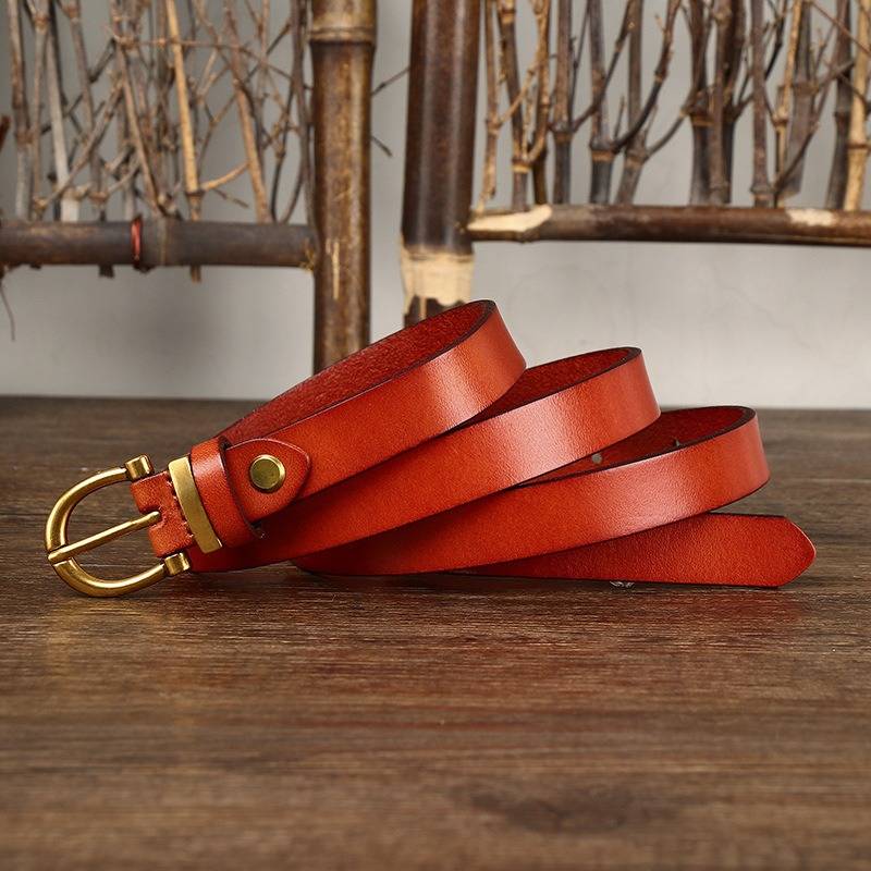 Fashion Women Skinny Leather Belts for Jeans Pants -0.7" Width