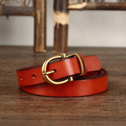 Fashion Women Skinny Leather Belts for Jeans Pants -0.7" Width