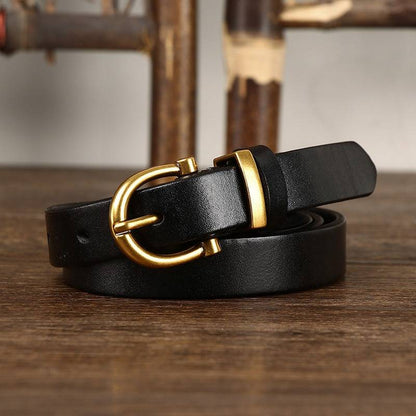 Fashion Women Skinny Leather Belts for Jeans Pants -0.7" Width