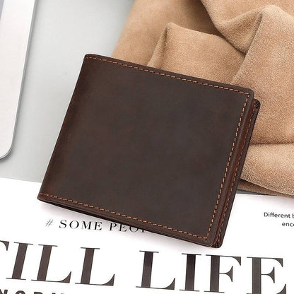 leather bifold wallet mens 