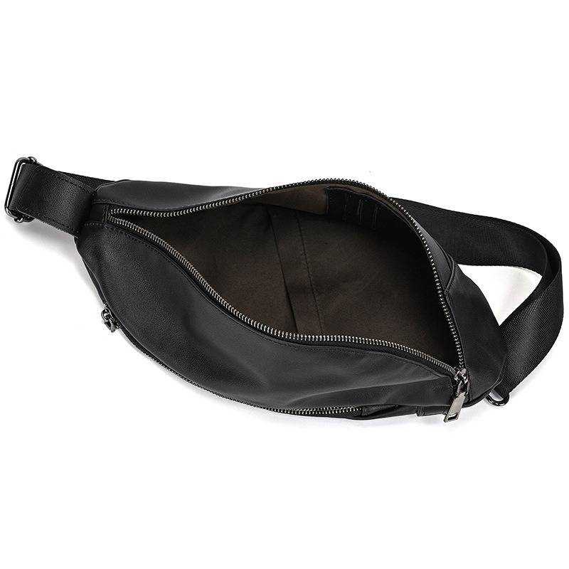 leather mens sling bag