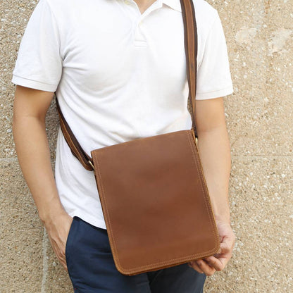 leather messenger bag for men