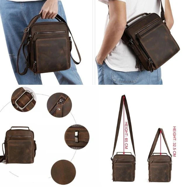 leather messenger bag for men