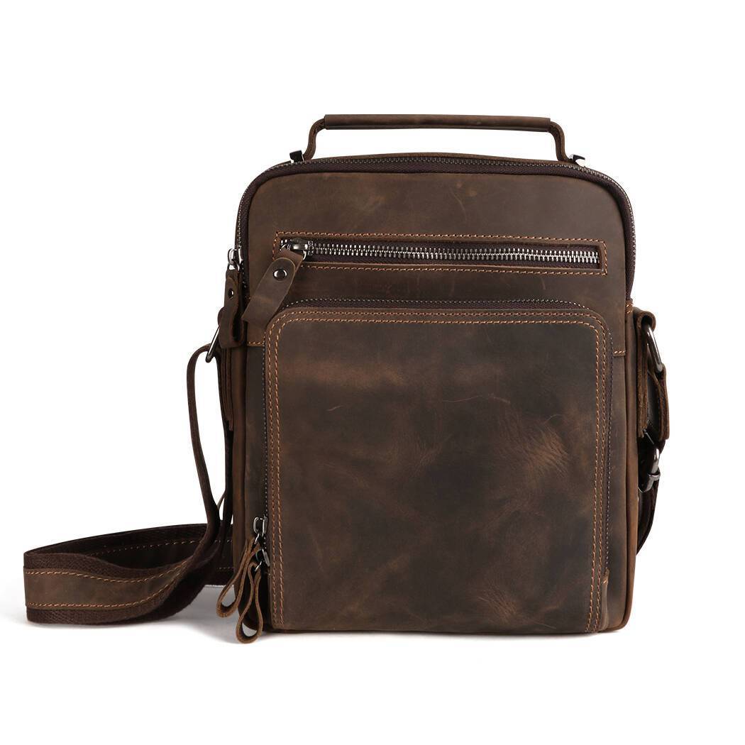 leather messenger bag for men