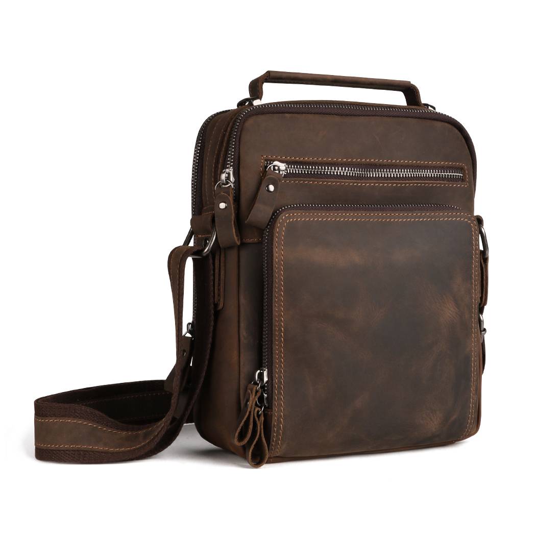 leather messenger bag for men