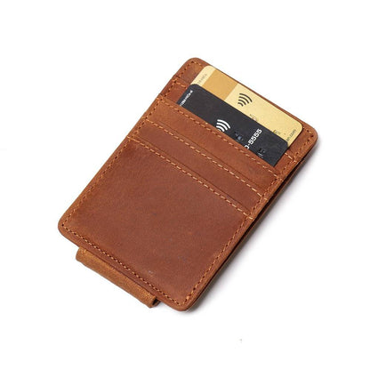 leather moneyclip wallet