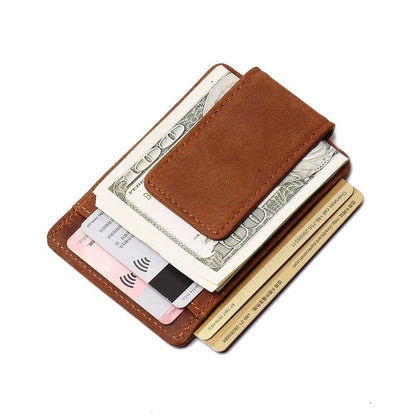 leather moneyclip wallet