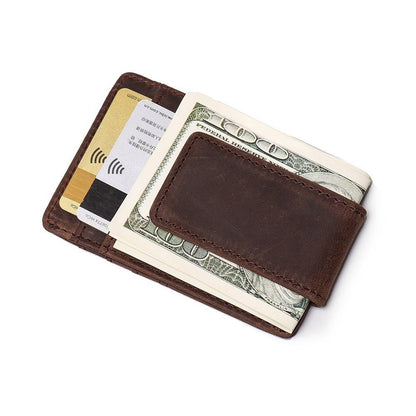 leather moneyclip wallet