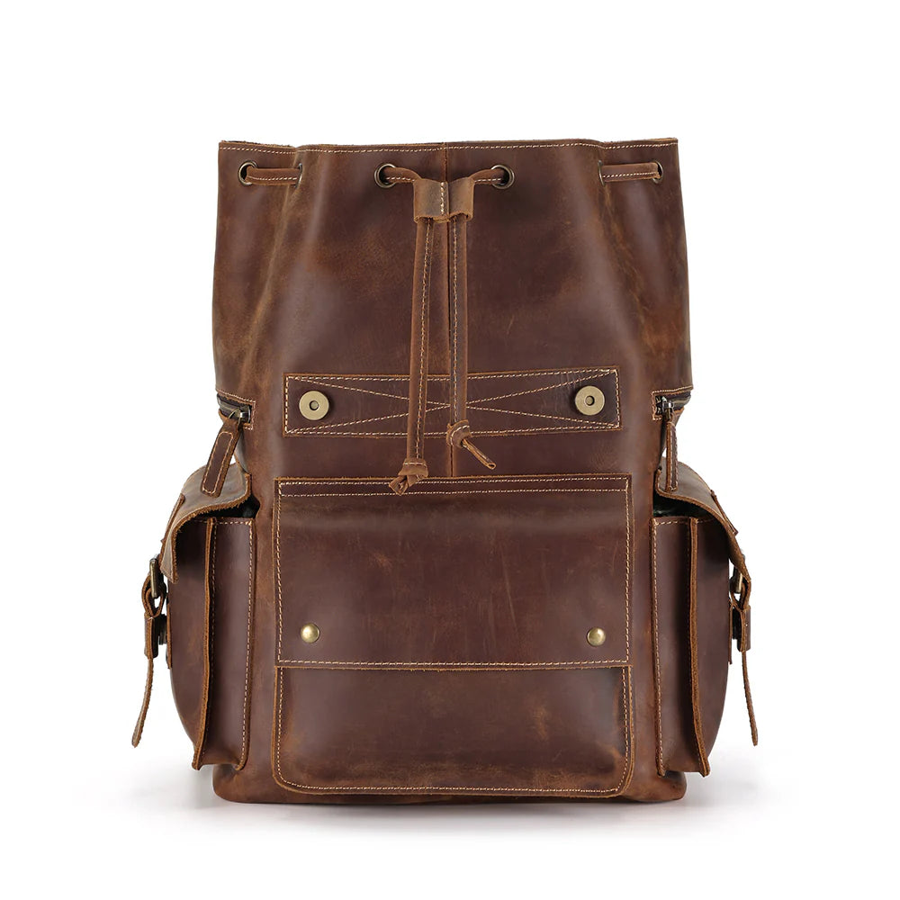 leather trave backpack 