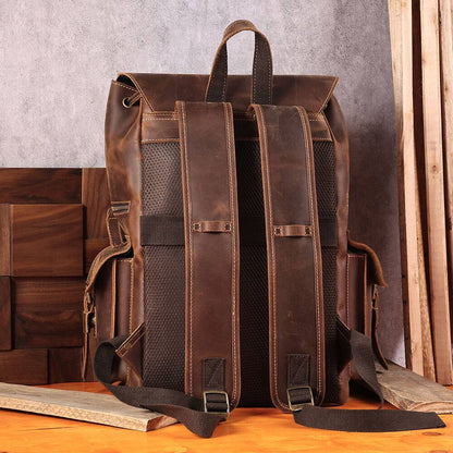 leather trave backpack 