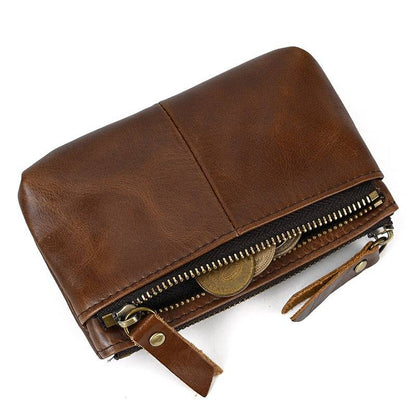 leather zipper coinpurse