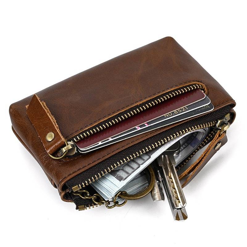 leather zipper coinpurse