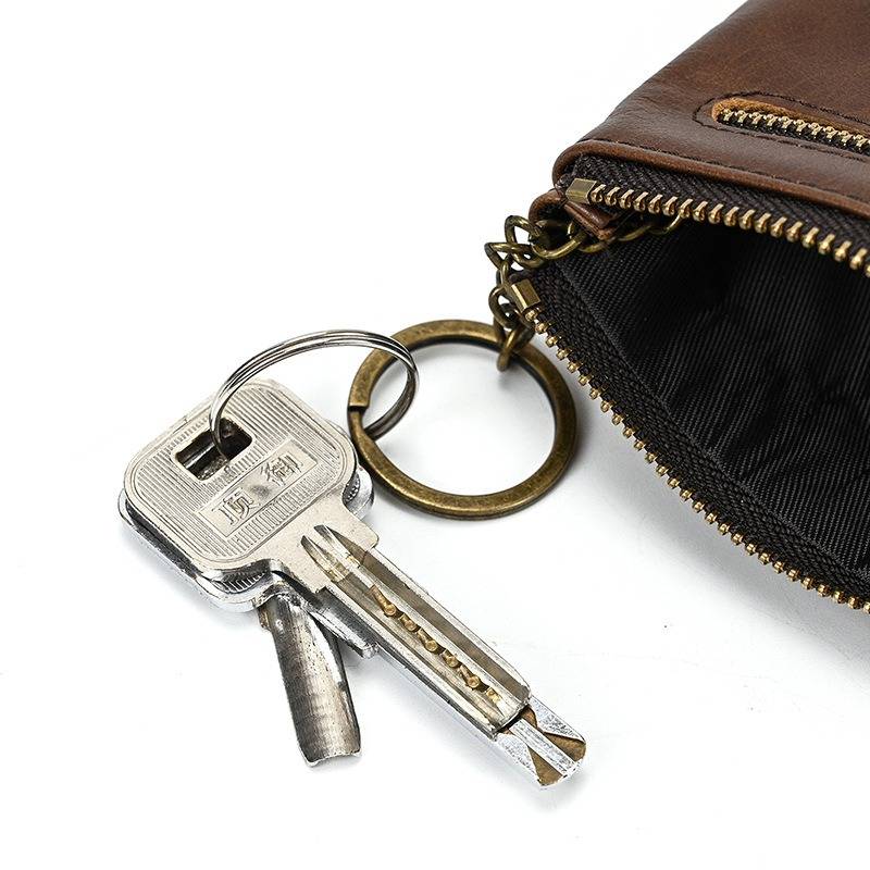 leather zipper coinpurse