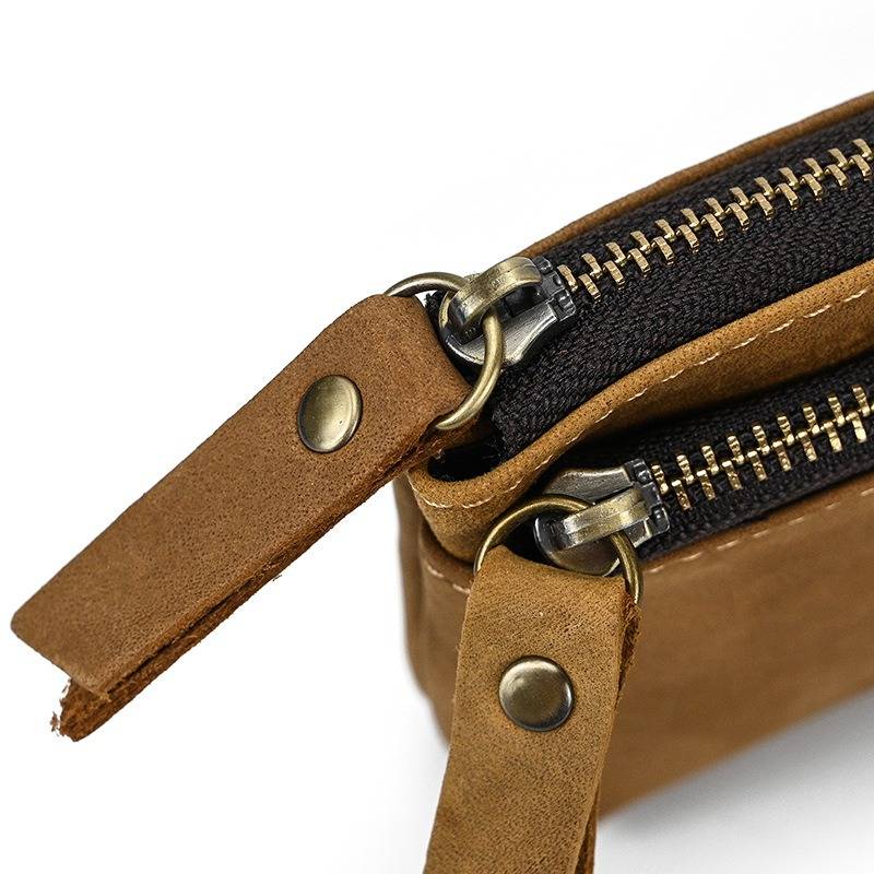 leather zipper coinpurse