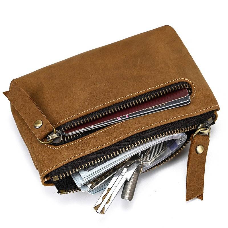 leather zipper coinpurse