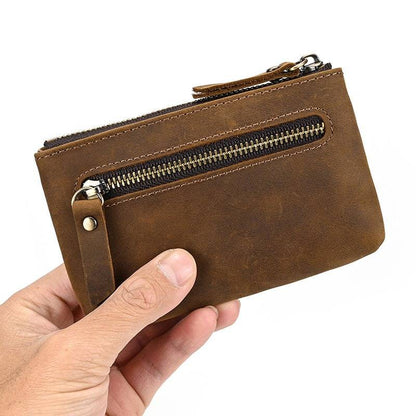 leather zipper coinpurse