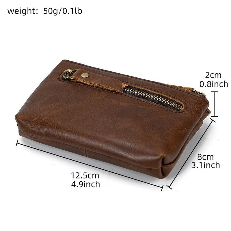 leather zipper coinpurse