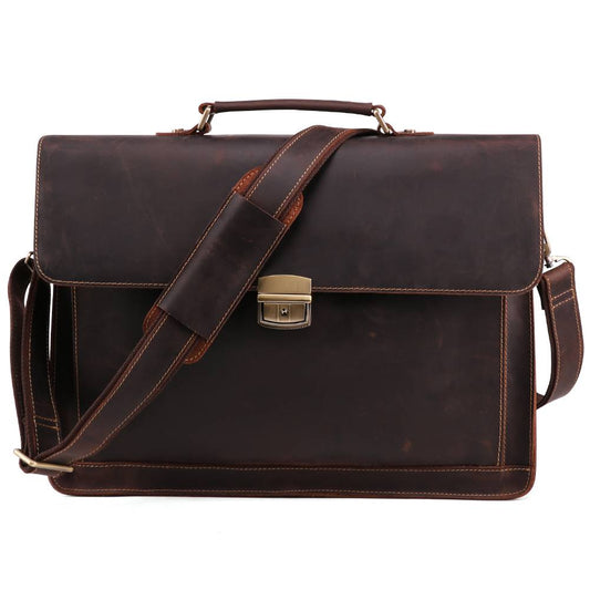 European Style Vintage Lawyer Leather Briefcase