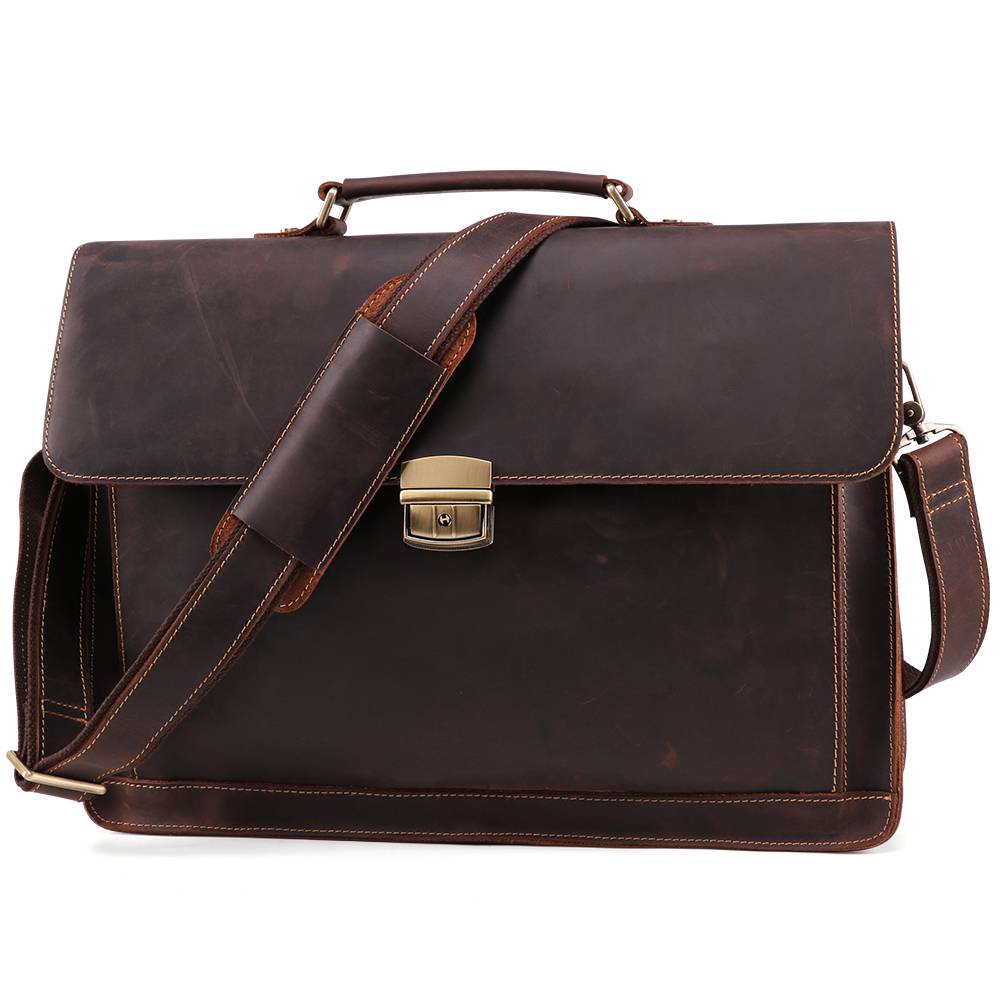 European Style Vintage Lawyer Leather Briefcase