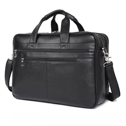 Men's 17 inch Leather Laptop Bag Business Briefcase