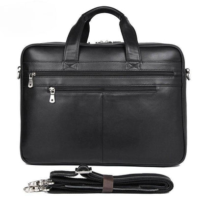 Men's 17 inch Leather Laptop Bag Business Briefcase