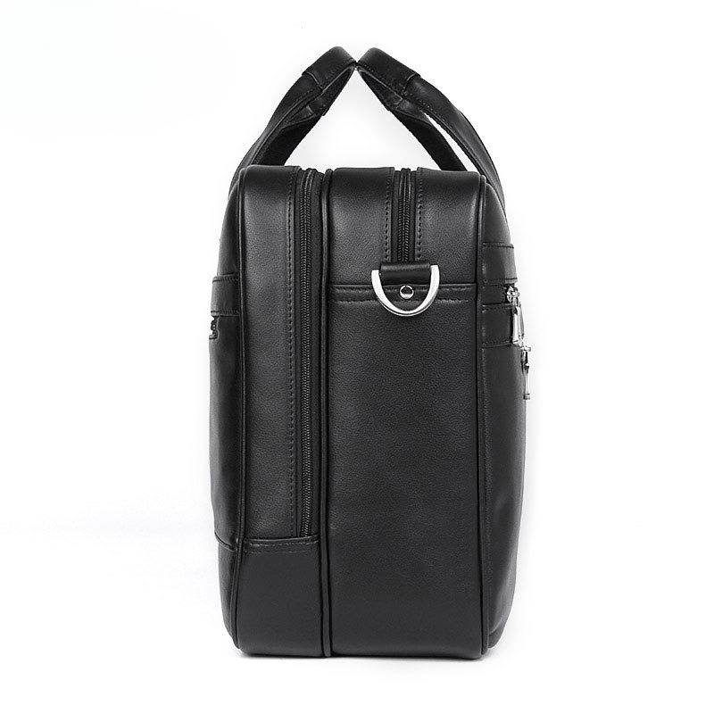 Herren 17 Zoll Leder Laptoptasche Business Aktentasche