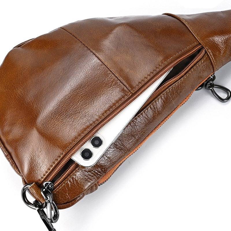 Stylish Front Zipper Crossbody Chest Bag