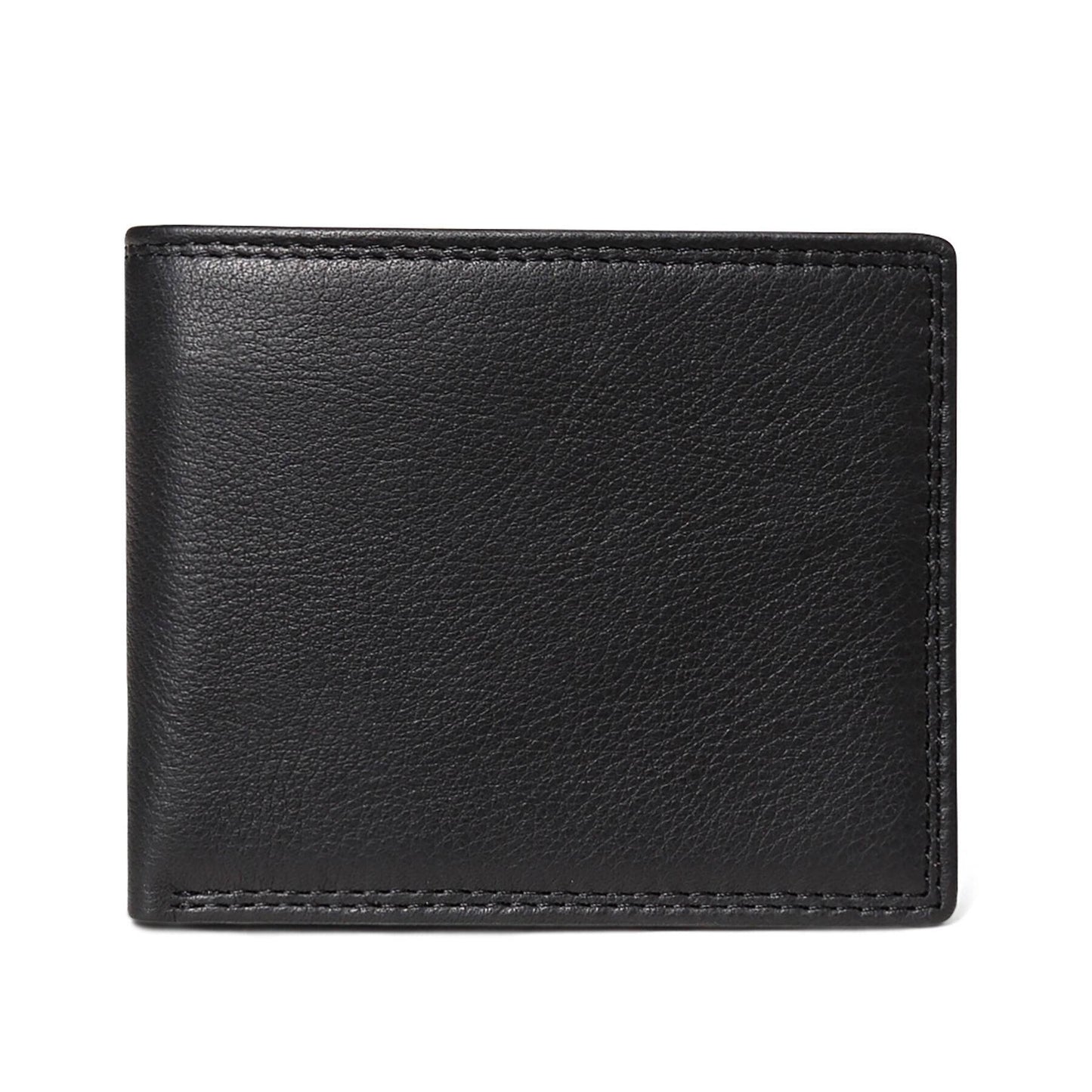 Men Leather Bifold Wallet with Coin Pocket