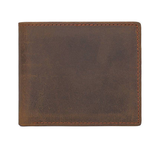 Handmade Full Grain Leather Mens Bifold Wallet