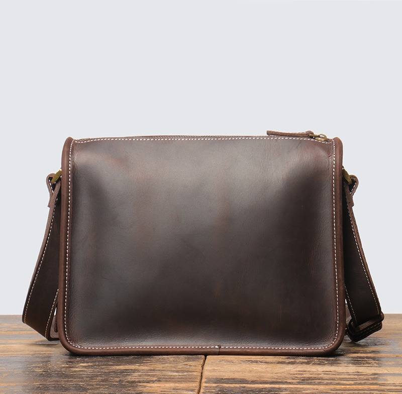 men leather messenger bag