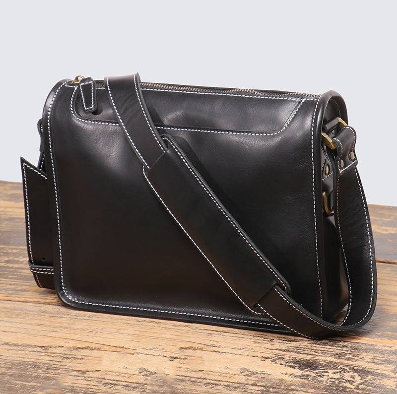 men leather messenger bag