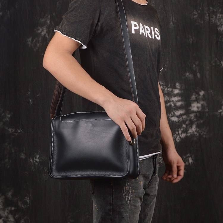 men leather messenger bag