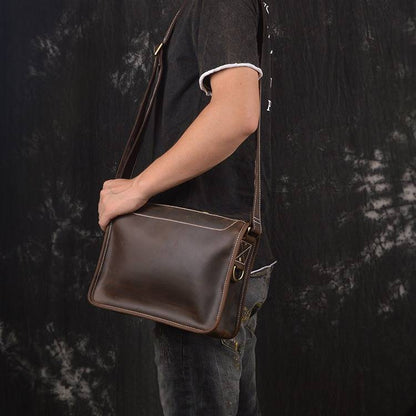 men leather messenger bag