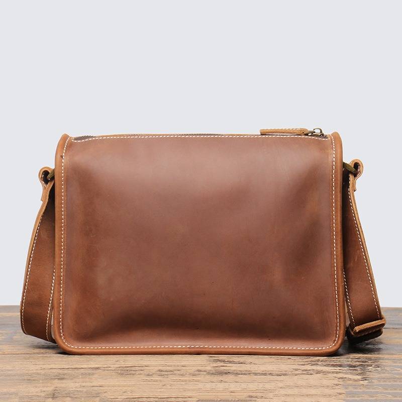 men leather messenger bag