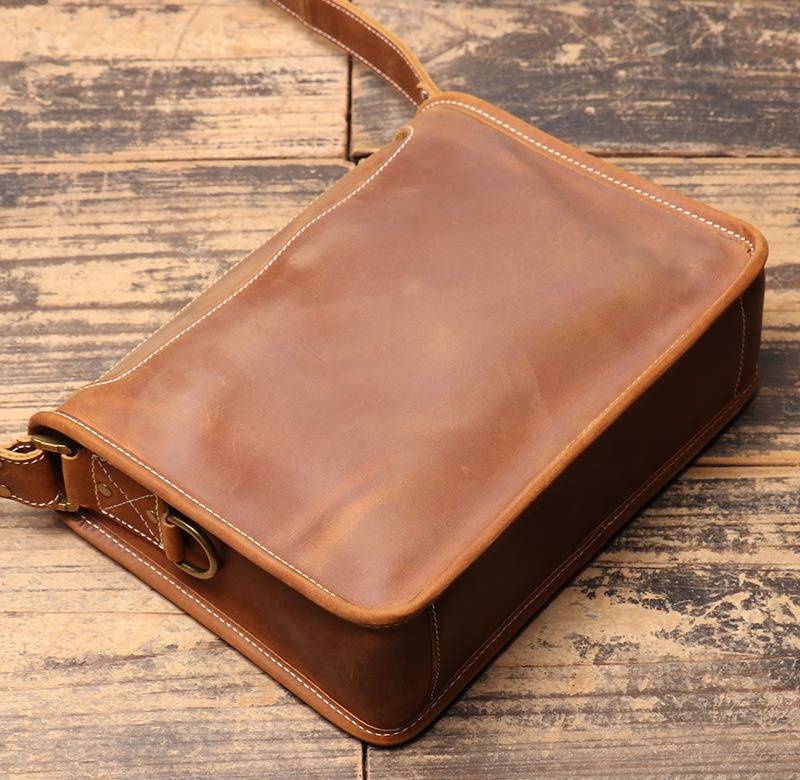 men leather messenger bag