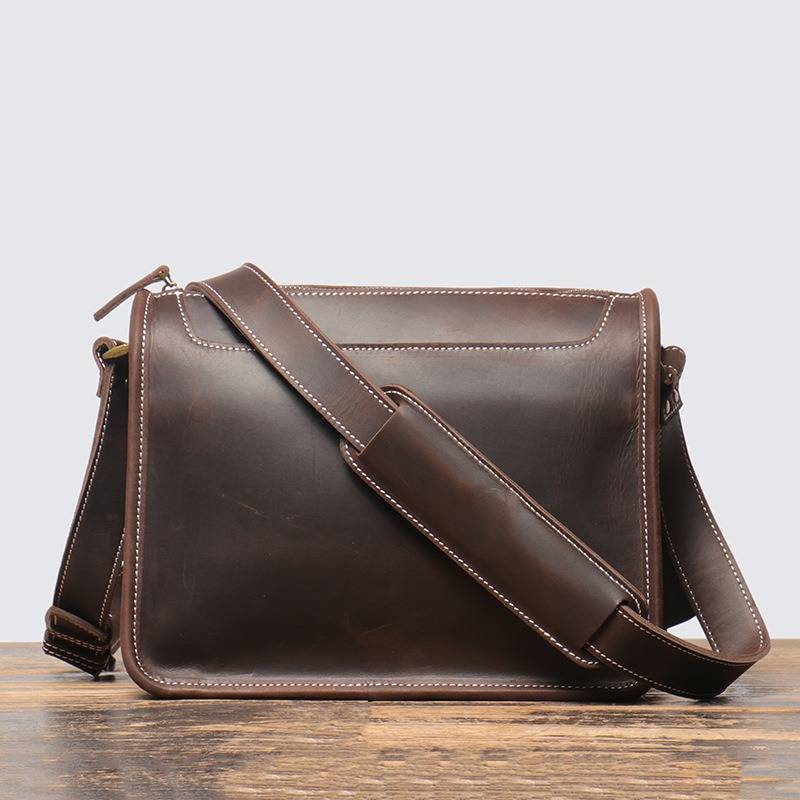 men leather messenger bag