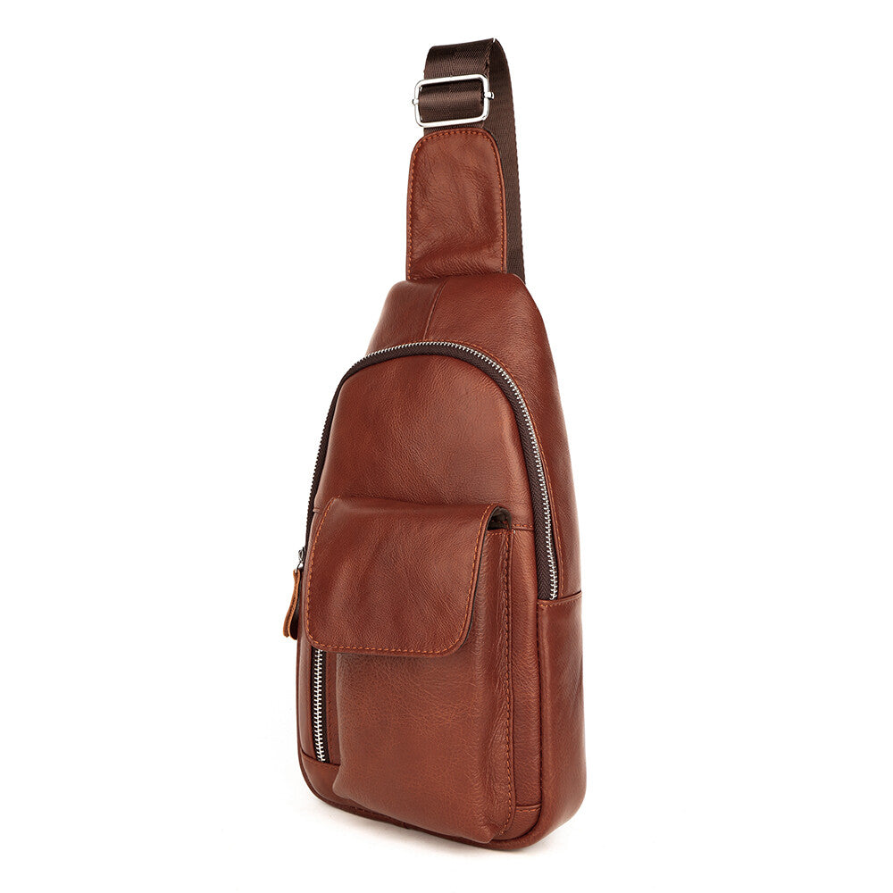 men leather sling bag