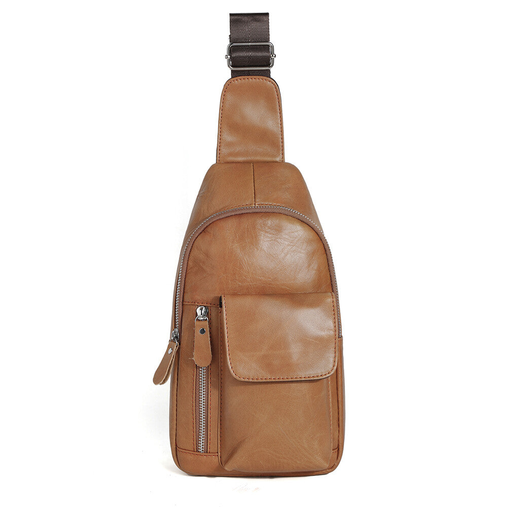 men leather sling bag 