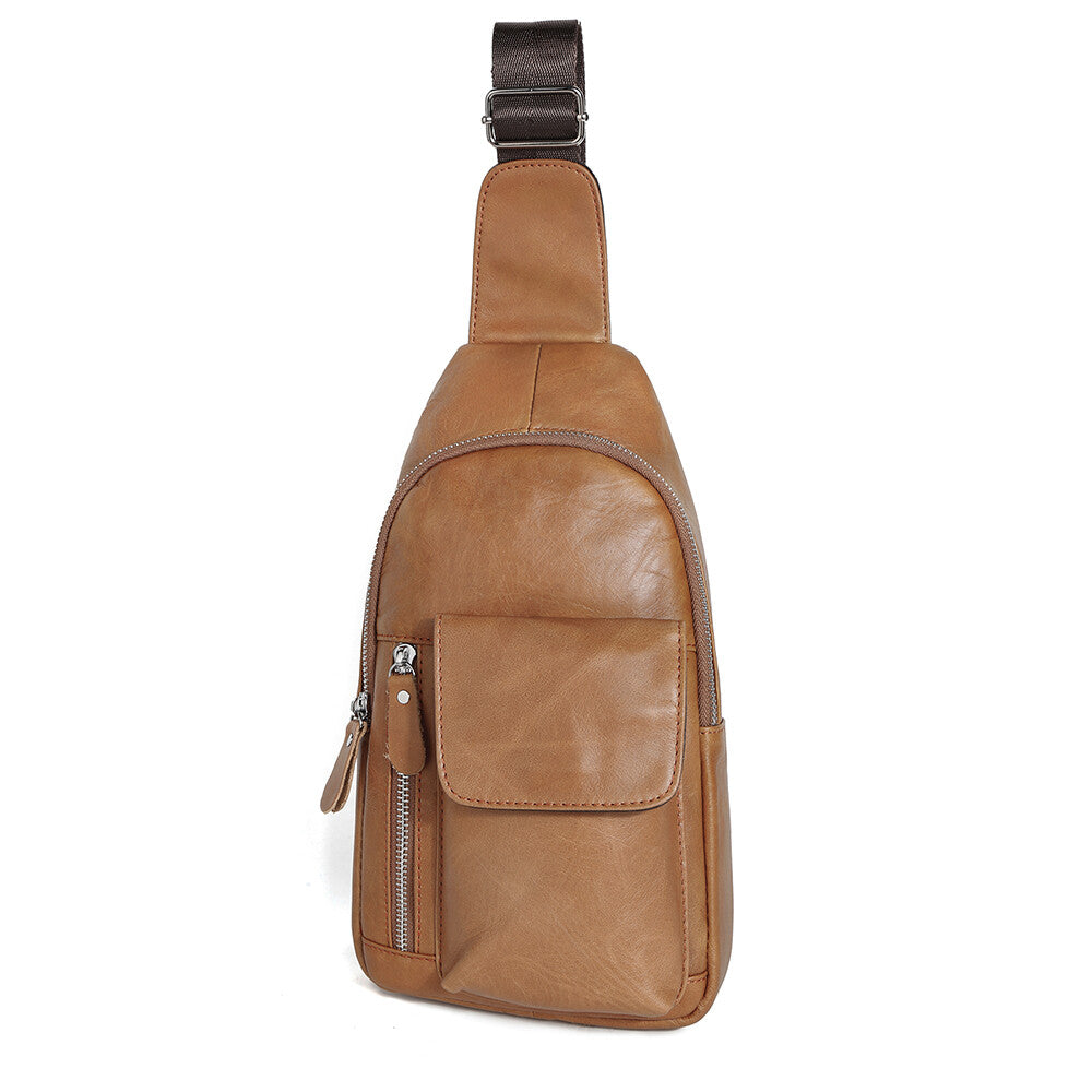 men leather sling bag