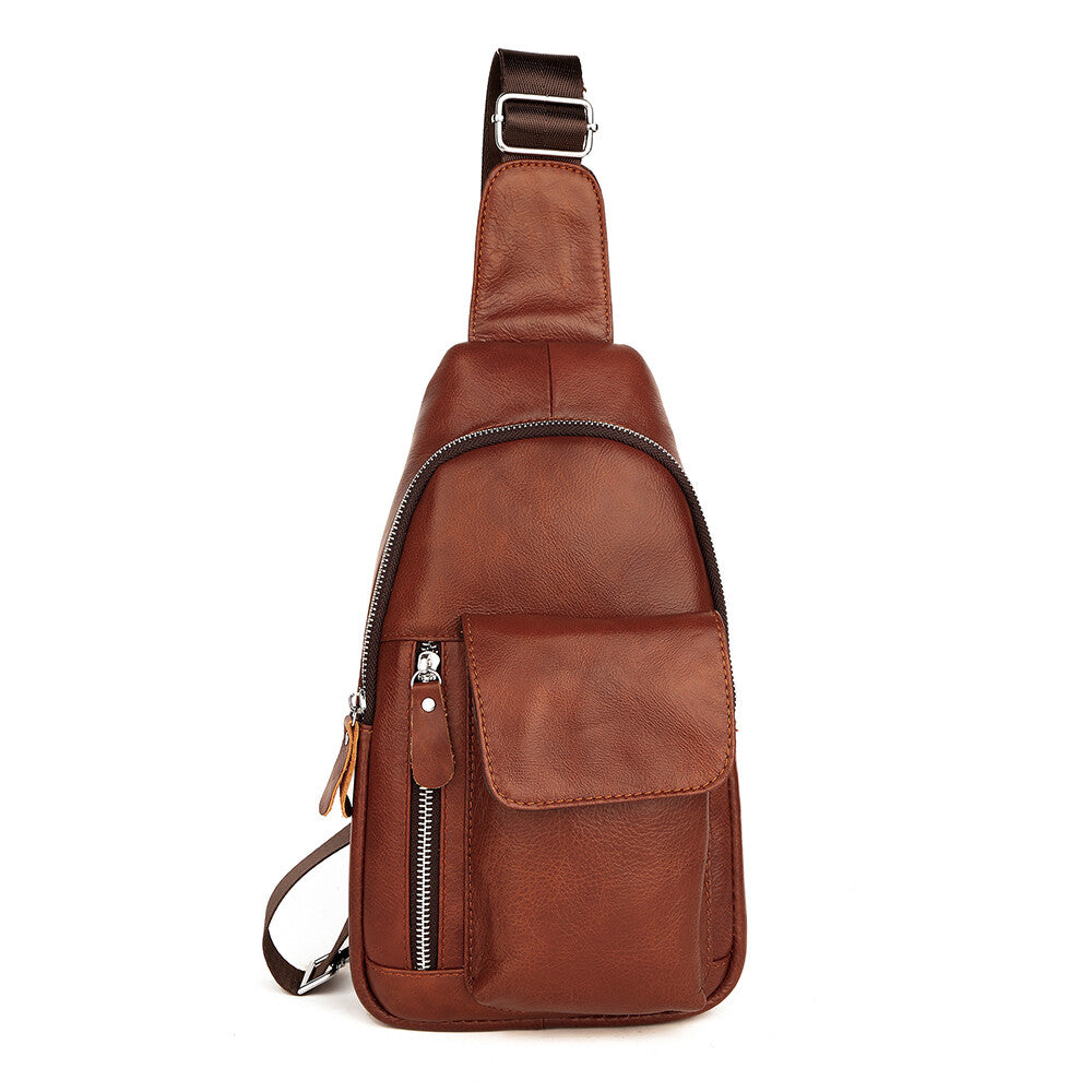 men leather sling bag 