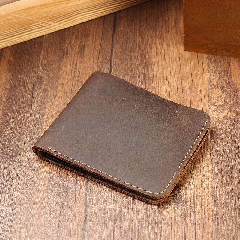 men slim leather wallet